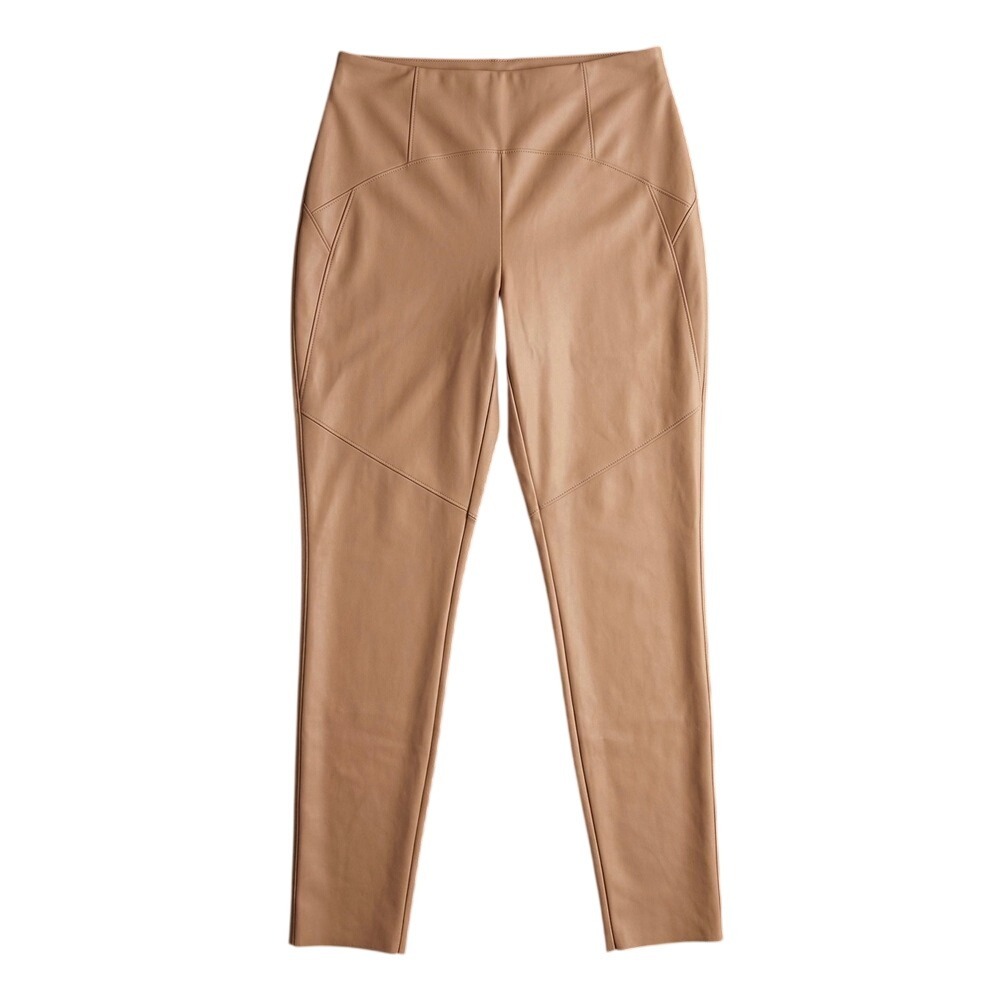 AKIRA Rio-Plus Faux Leather High-Rise‎ Leggings Blush Pink Rose Size 1X